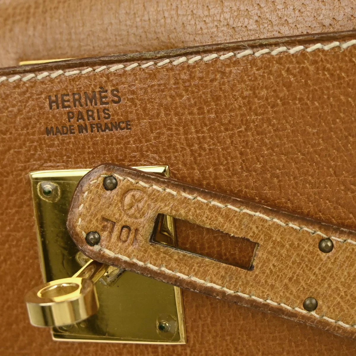Hermes Natural Pigskin Kelly 32 Sellier 2way Shoulder Handbag - Image 10