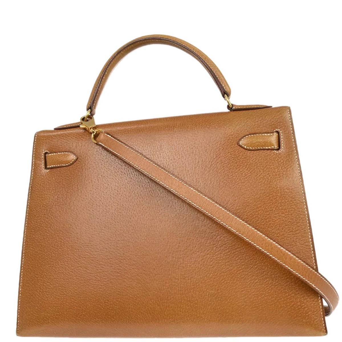 Hermes Natural Pigskin Kelly 32 Sellier 2way Shoulder Handbag - Image 2