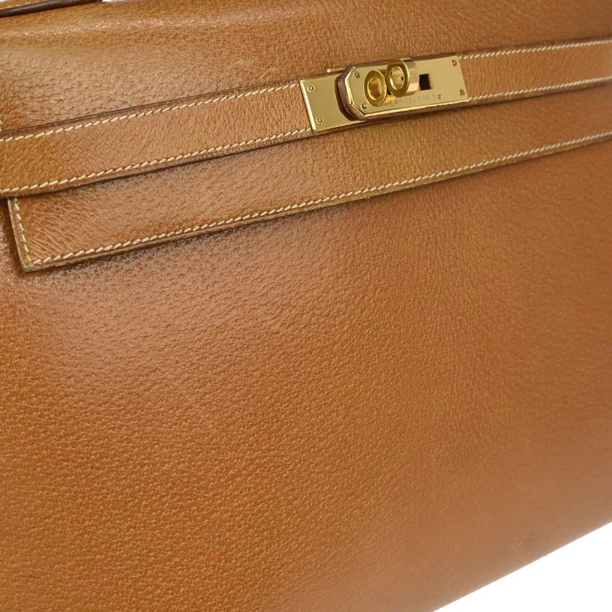 Hermes Natural Pigskin Kelly 32 Sellier 2way Shoulder Handbag - Image 4