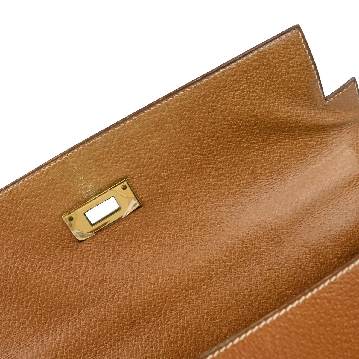 Hermes Natural Pigskin Kelly 32 Sellier 2way Shoulder Handbag - Image 9