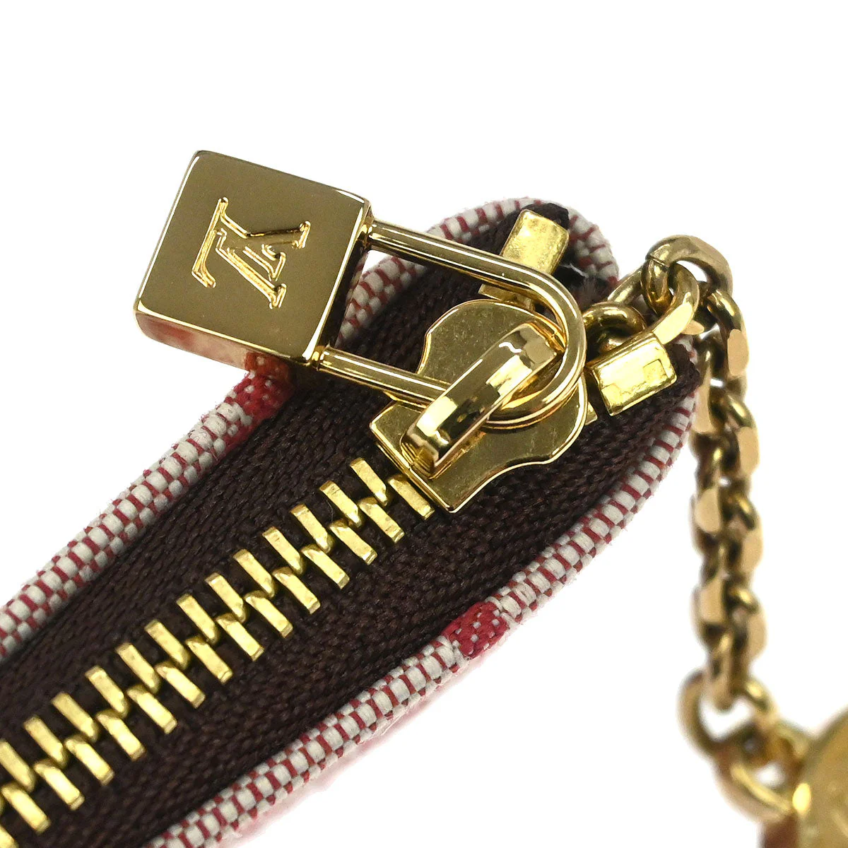 Louis Vuitton 2002 Red Monogram Mini Pochette Cles Coin Case M92238 - Image 4