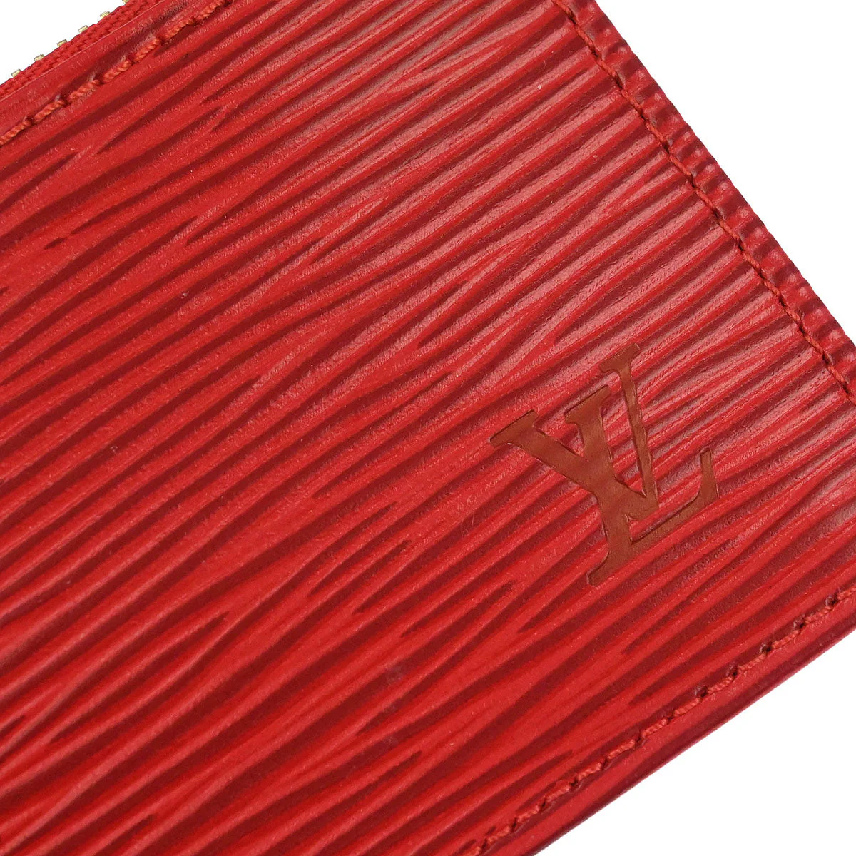 Louis Vuitton 2001 Red Epi Pochette Cles Coin Purse M63807 - Image 5
