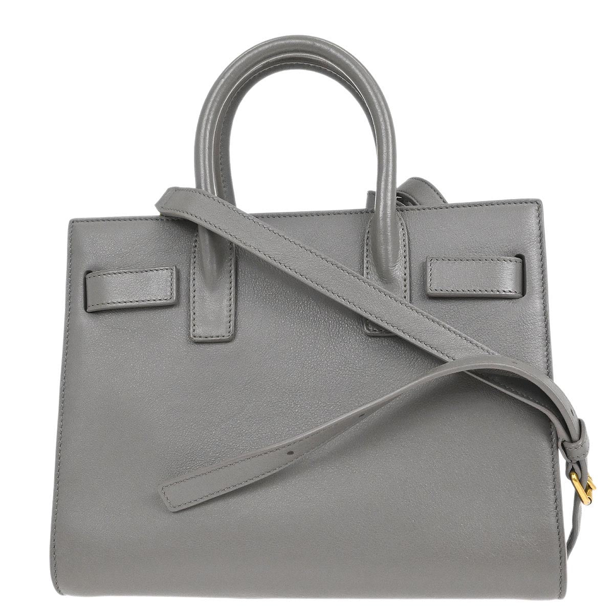 Saint Laurent Gray Calfskin Sac de Jour 2way Shoulder Handbag - Image 2