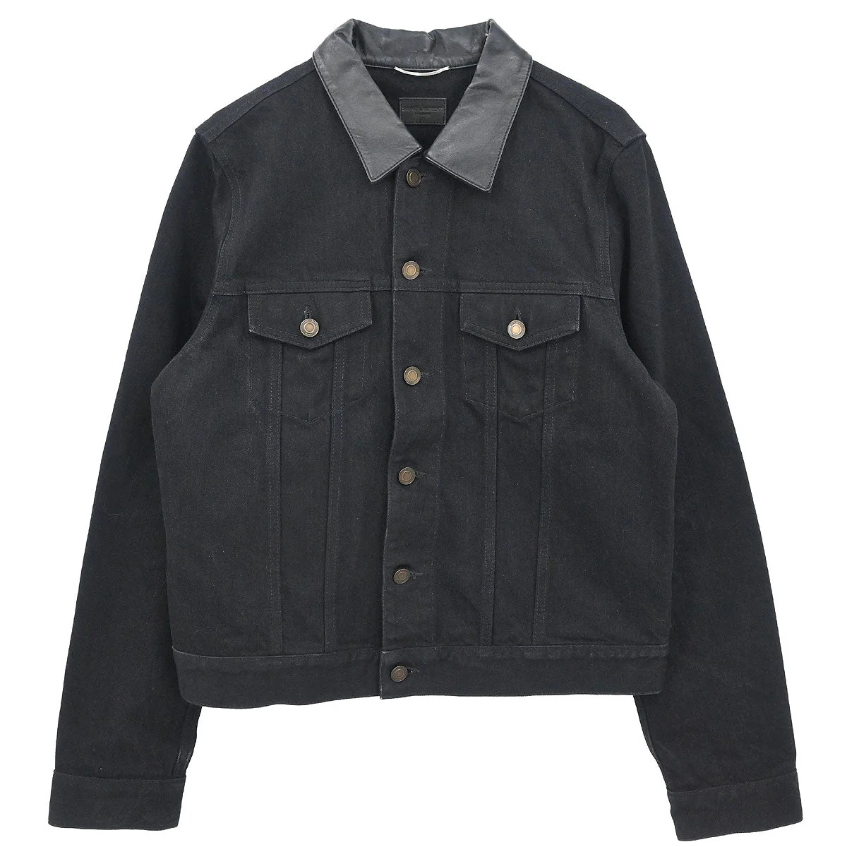 Saint Laurent 2018 Single Breasted Denim Jacket Black #M