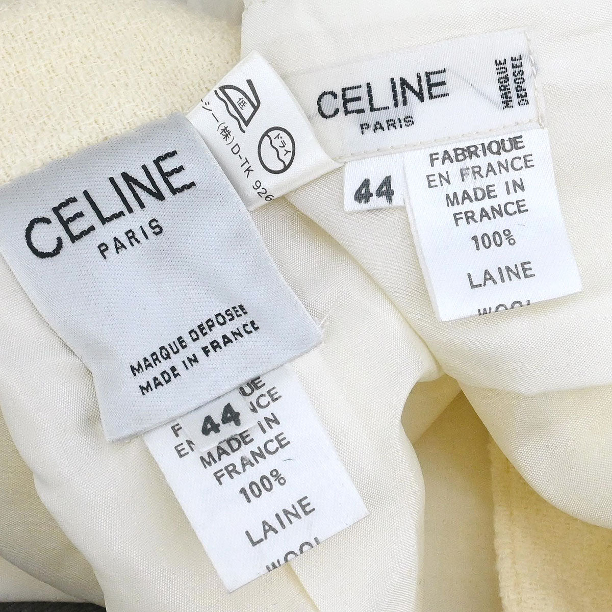 Celine Setup Suit Jacket Skirt Ivory #44 - Image 10