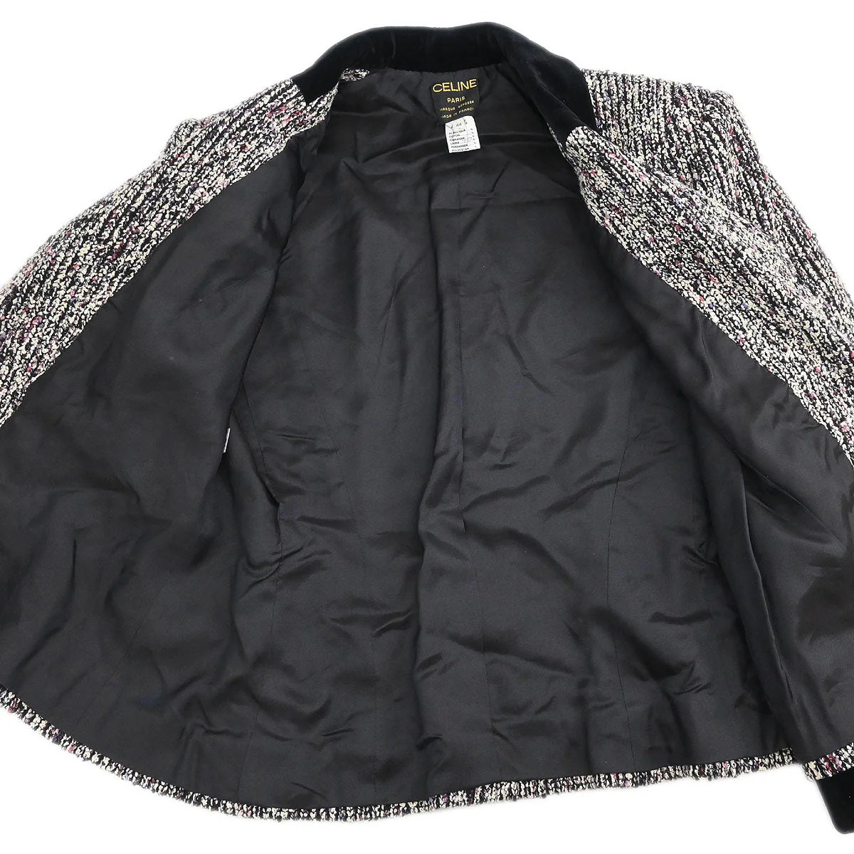Celine Setup Suit Jacket Skirt Black #44 - Image 7