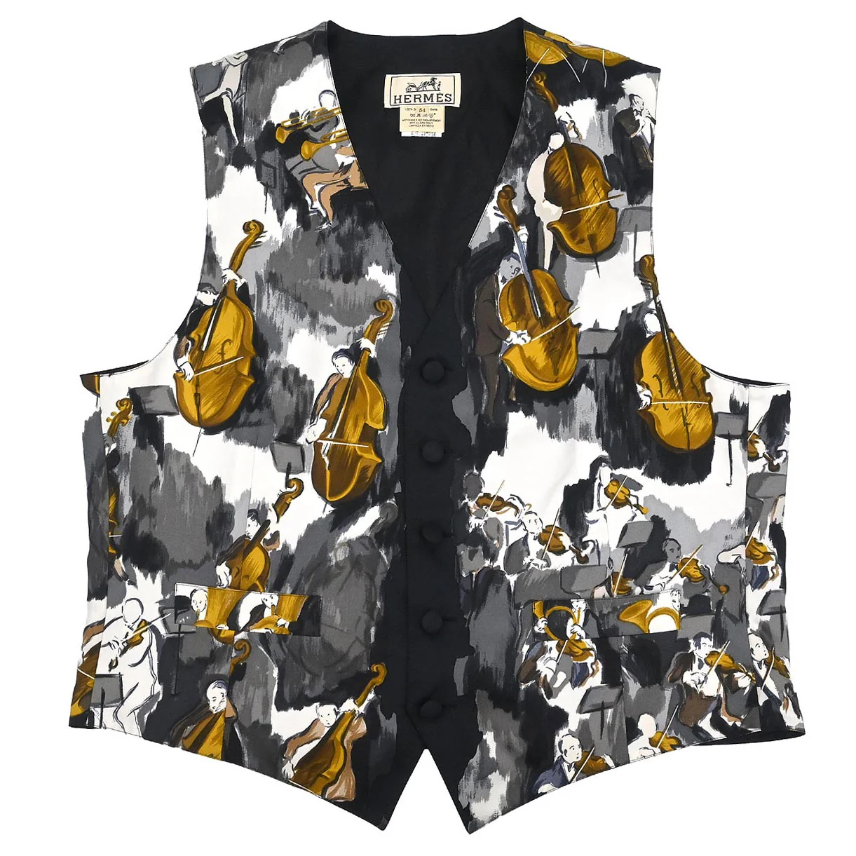 Hermes Sleeveless Jacket Vest Gray #54