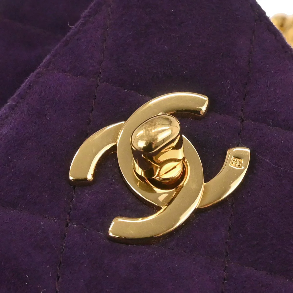 Chanel Purple Suede Camera Bag Mini - Image 6