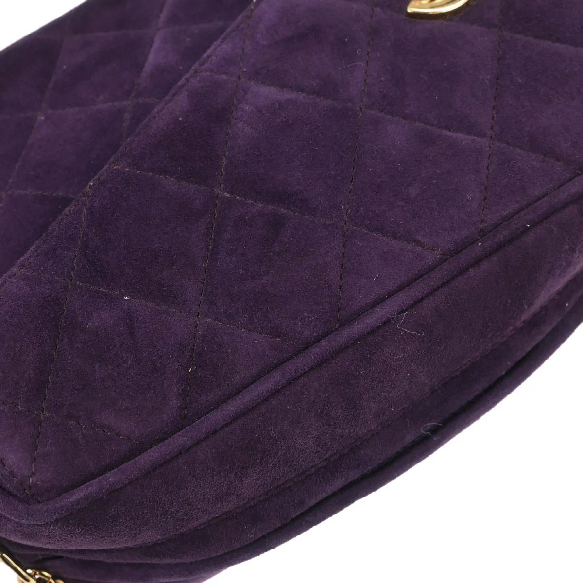 Chanel Purple Suede Camera Bag Mini - Image 7