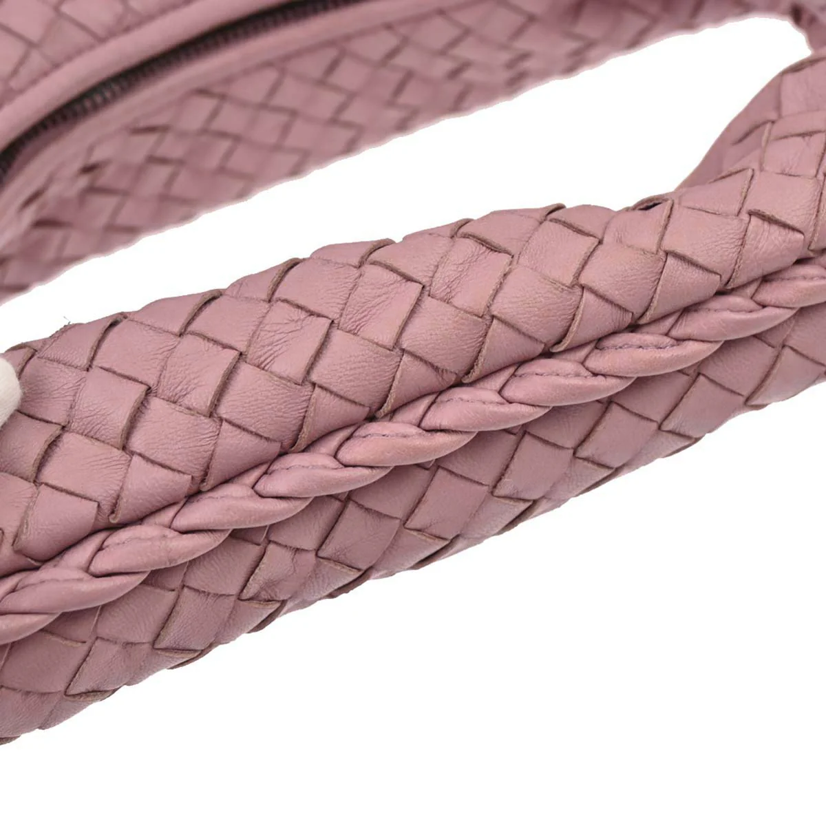 Bottega Veneta Pink Lambskin Intrecciato Hobo Handbag - Image 3