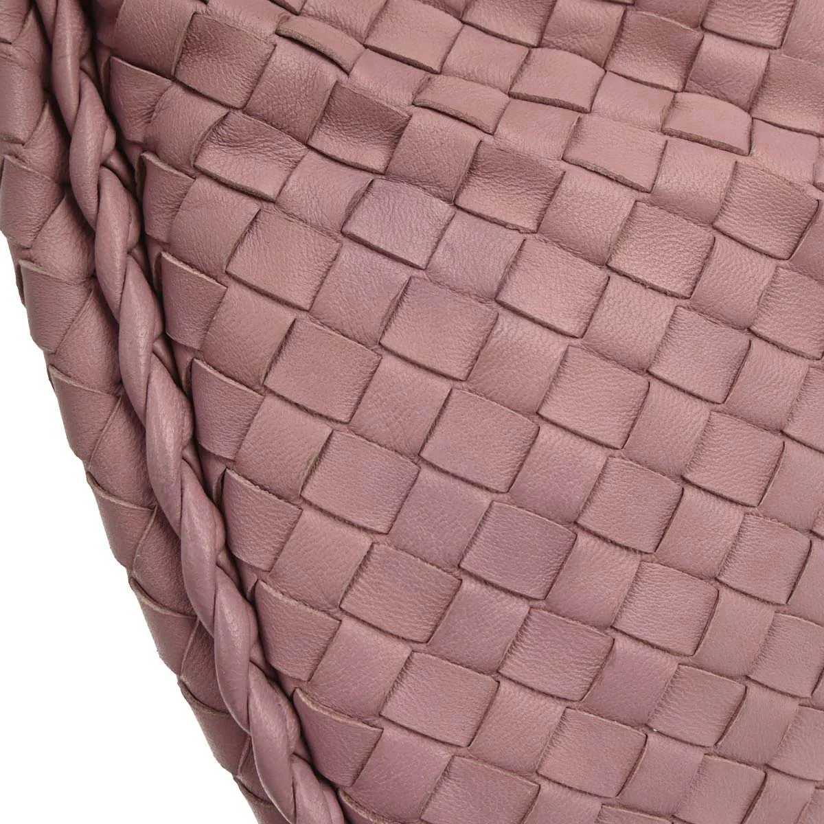 Bottega Veneta Pink Lambskin Intrecciato Hobo Handbag - Image 8