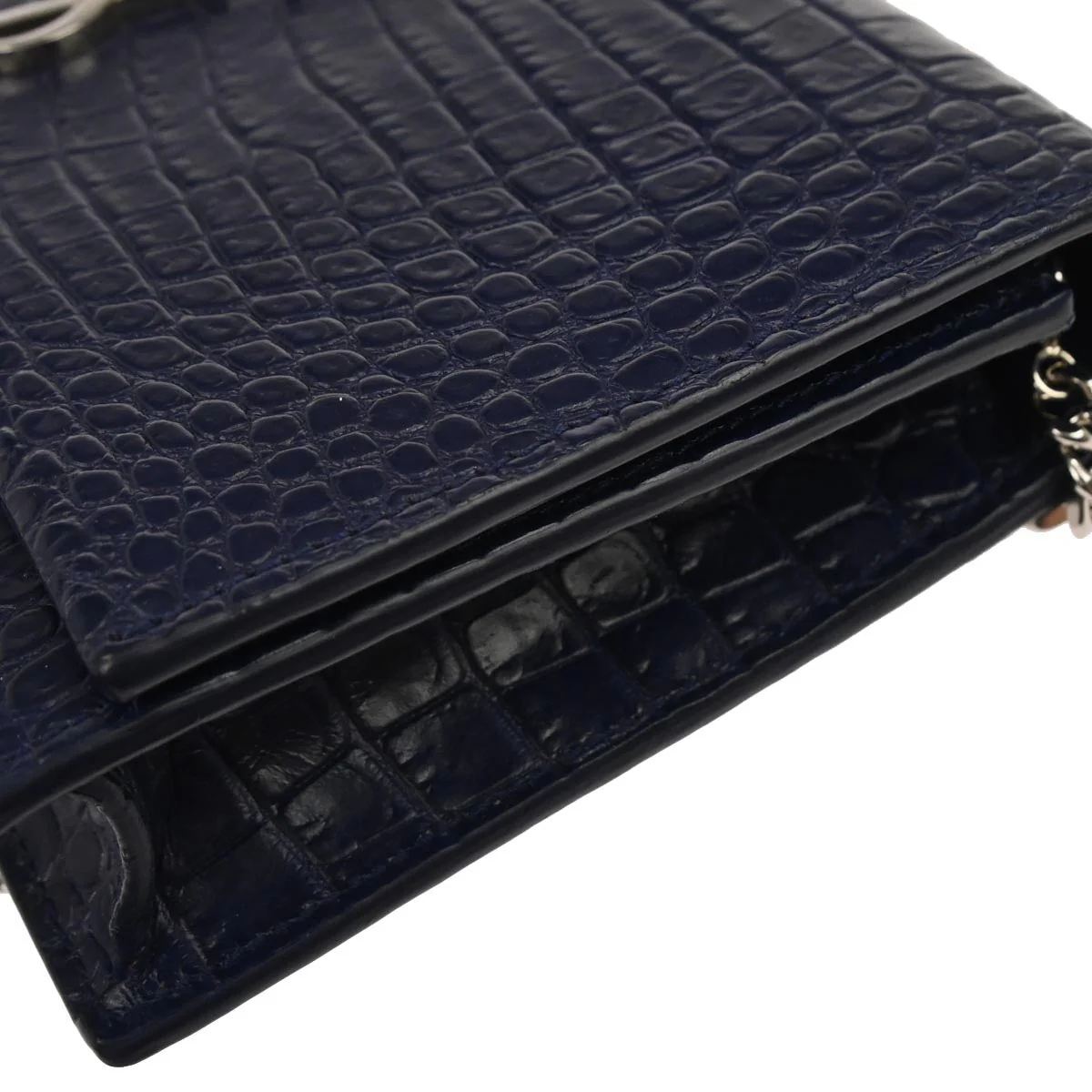 Saint Laurent Blue Kate WOC Wallet on Chain Shoulder Bag - Image 5