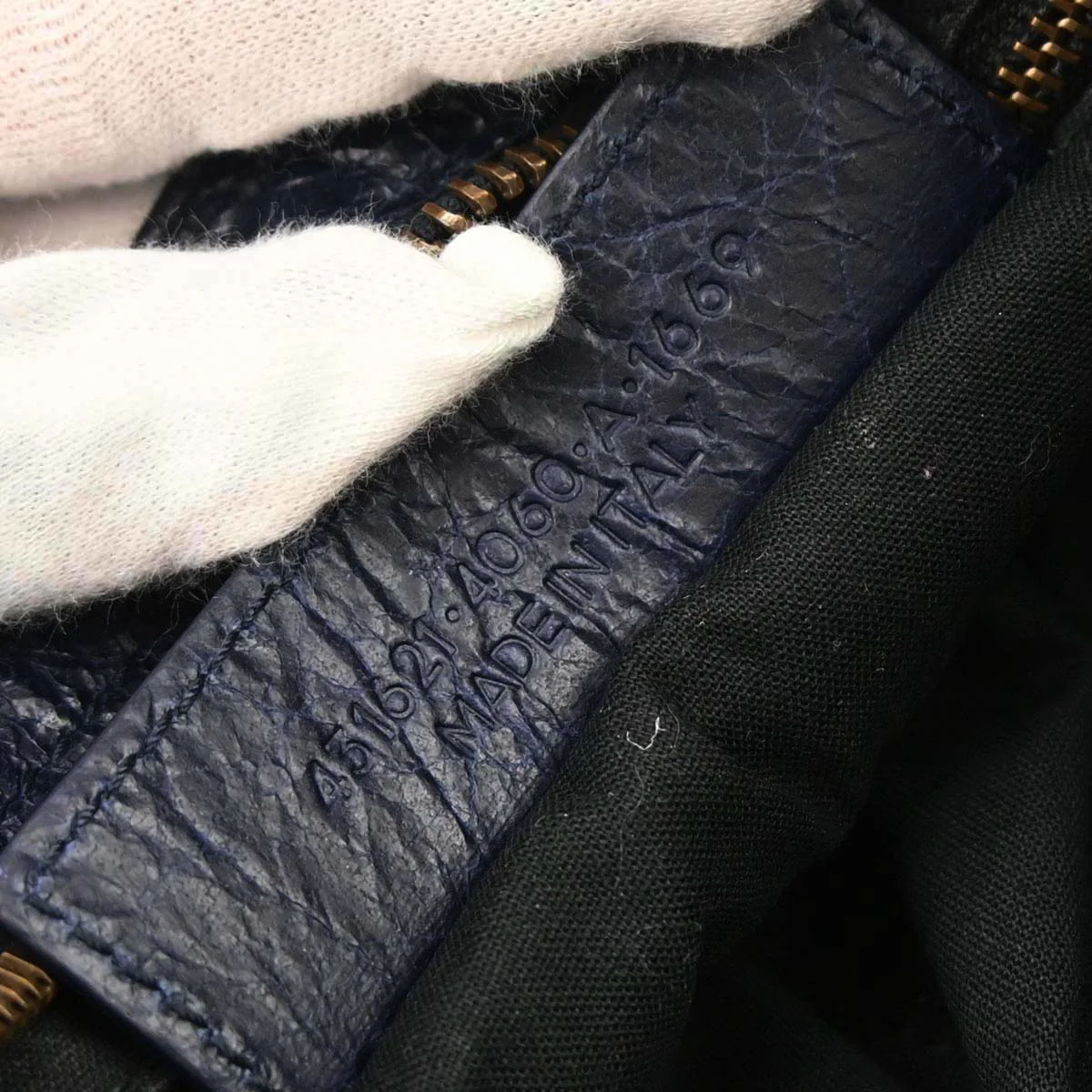 Balenciaga Navy Goatskin City Small 2way Shoulder Handbag - Image 10