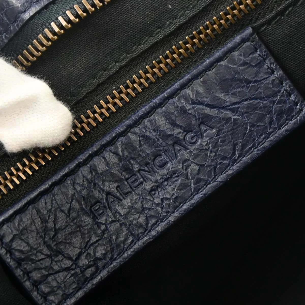 Balenciaga Navy Goatskin City Small 2way Shoulder Handbag - Image 9