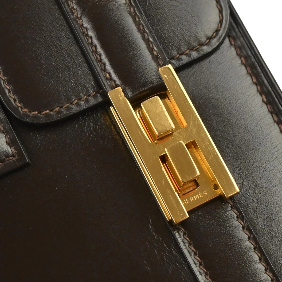Hermes Cafe Box Calf Drag 27 Handbag - Image 7