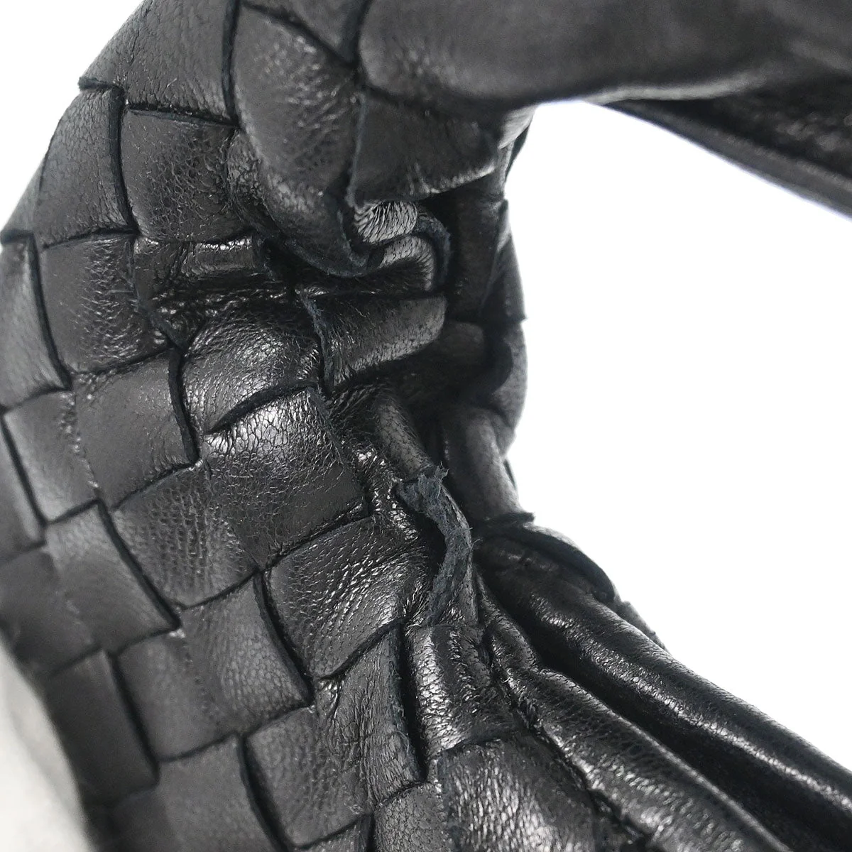 Bottega Veneta Black Lambskin Intrecciato Hobo Handbag - Image 6
