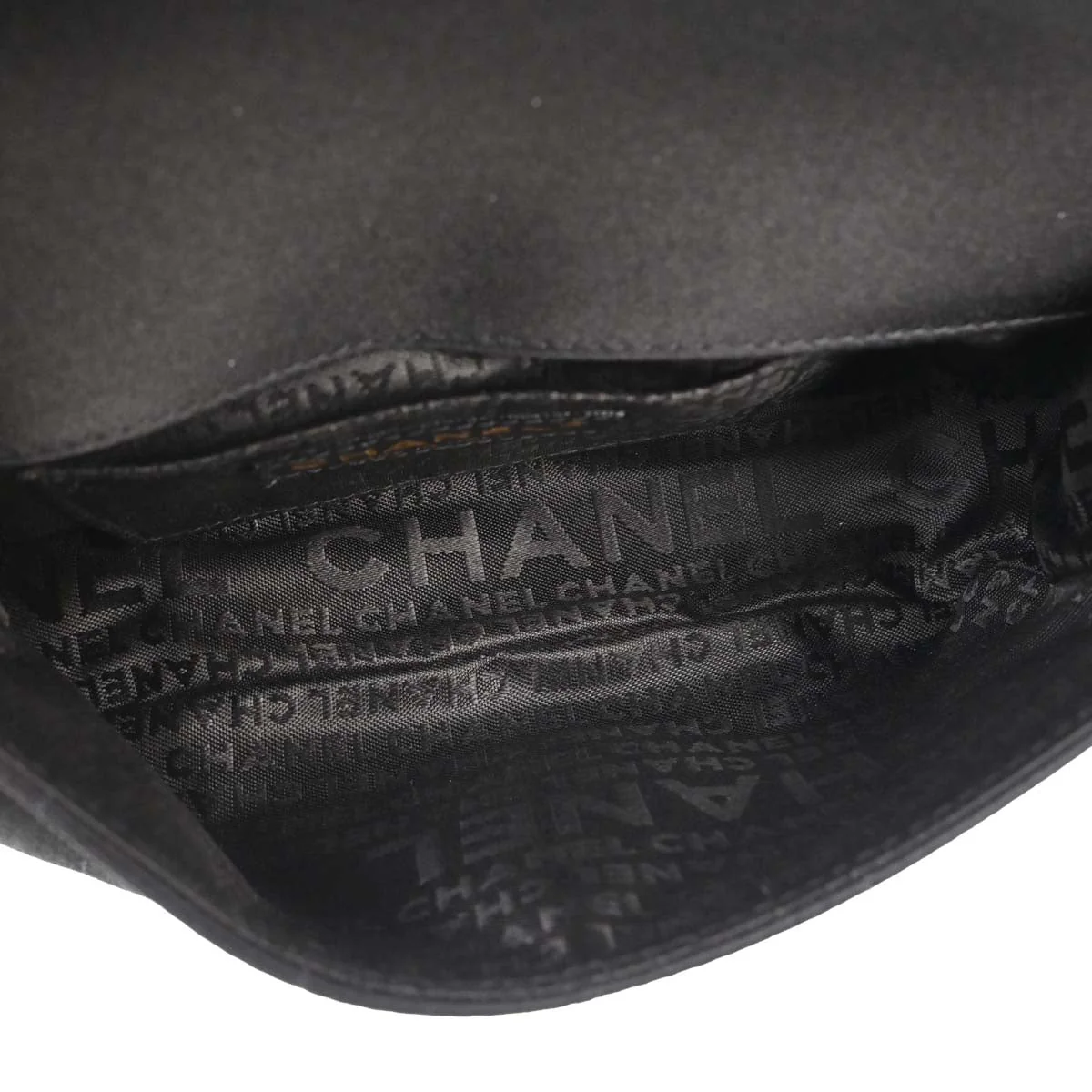 Chanel Black Satin Camellia Choco Bar Shoulder Bag - Image 8