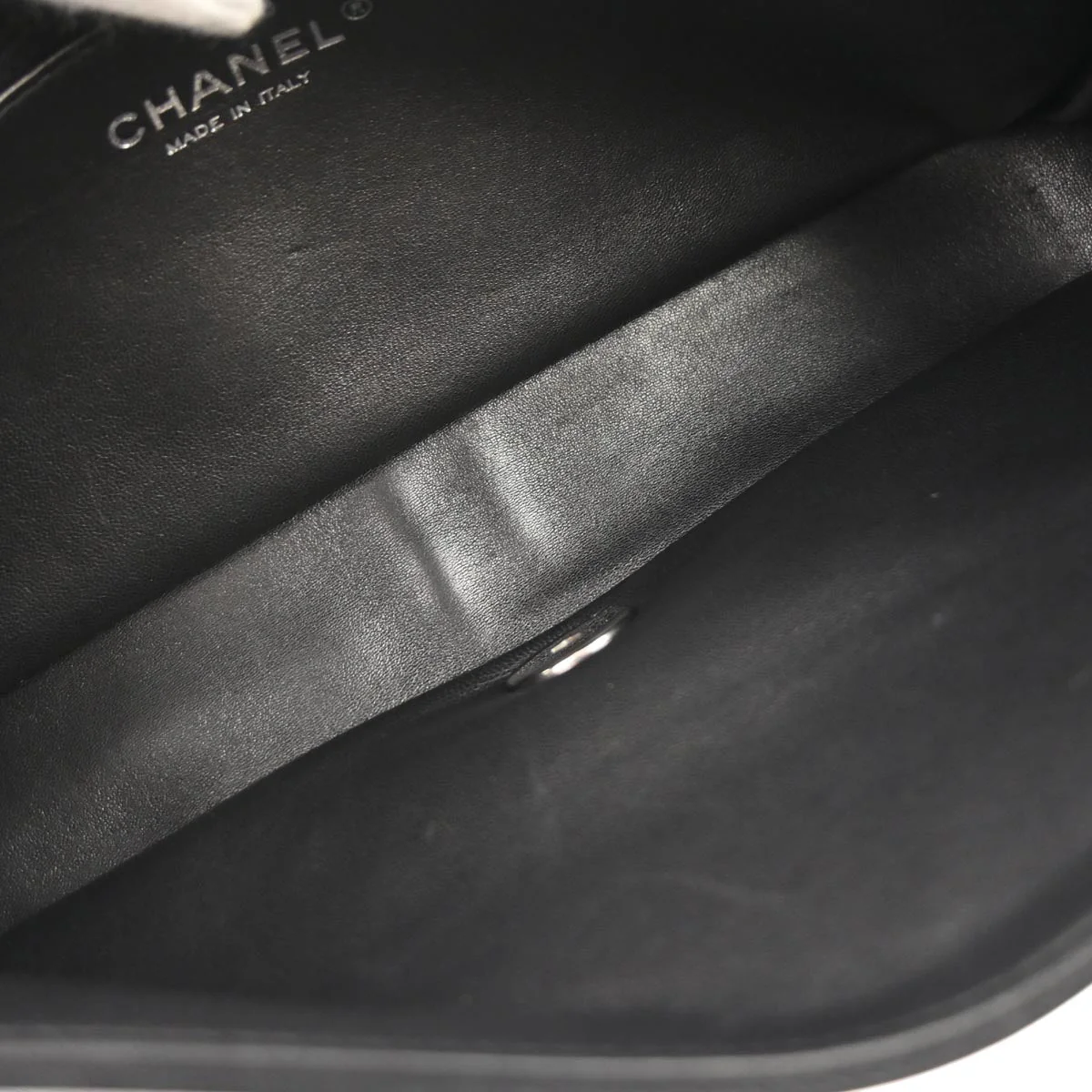Chanel 2014-2015 Black Wool No.5 Turnlock Full Flap Shoulder Bag - Image 7