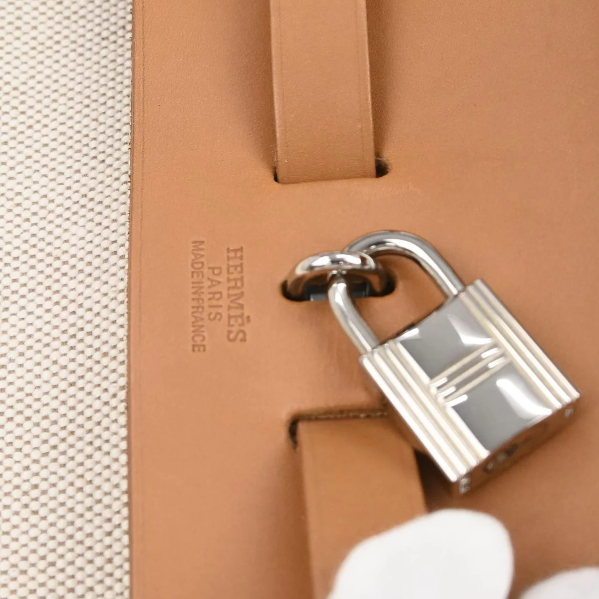 Hermes Natural Toile H Herbag a Dos 2 in 1 Backpack - Image 9