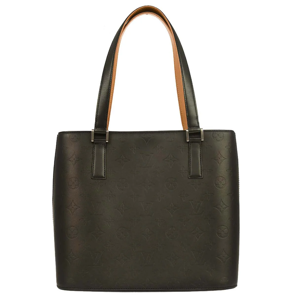 Louis Vuitton 2003 Black Monogram Mat Stockton Tote Handbag M55112
