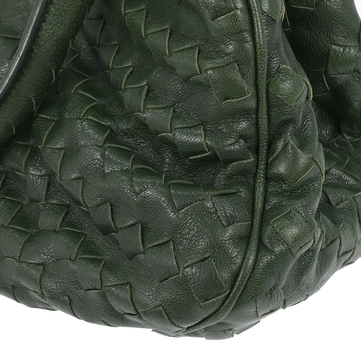 Bottega Veneta Green Leather Tote Handbag - Image 4