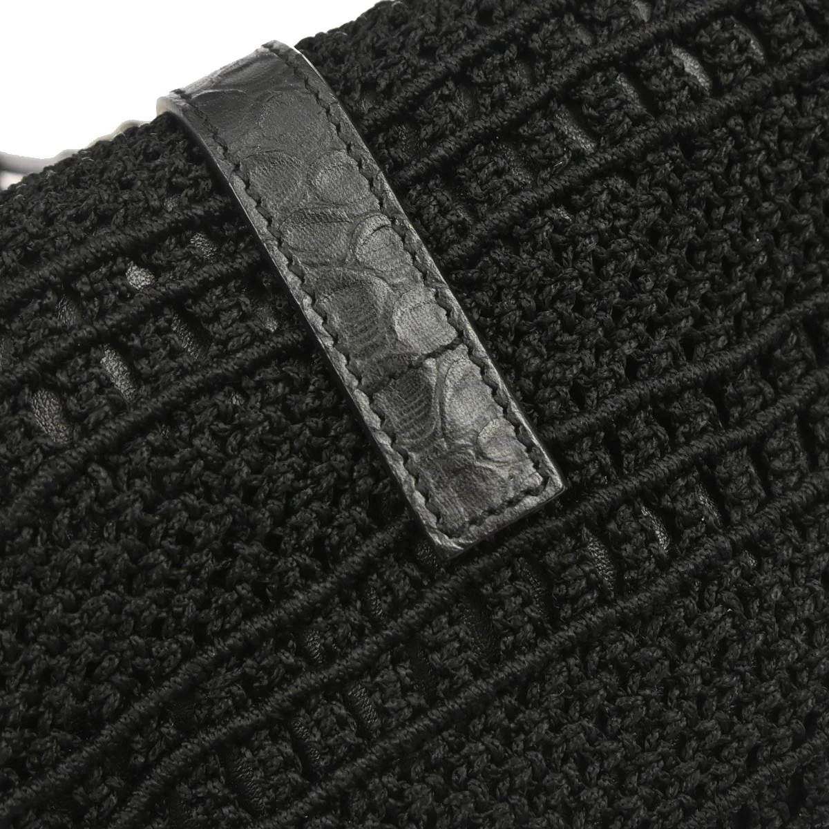 Saint Laurent Black Fabric Baby Crochet Shoulder Bag - Image 4
