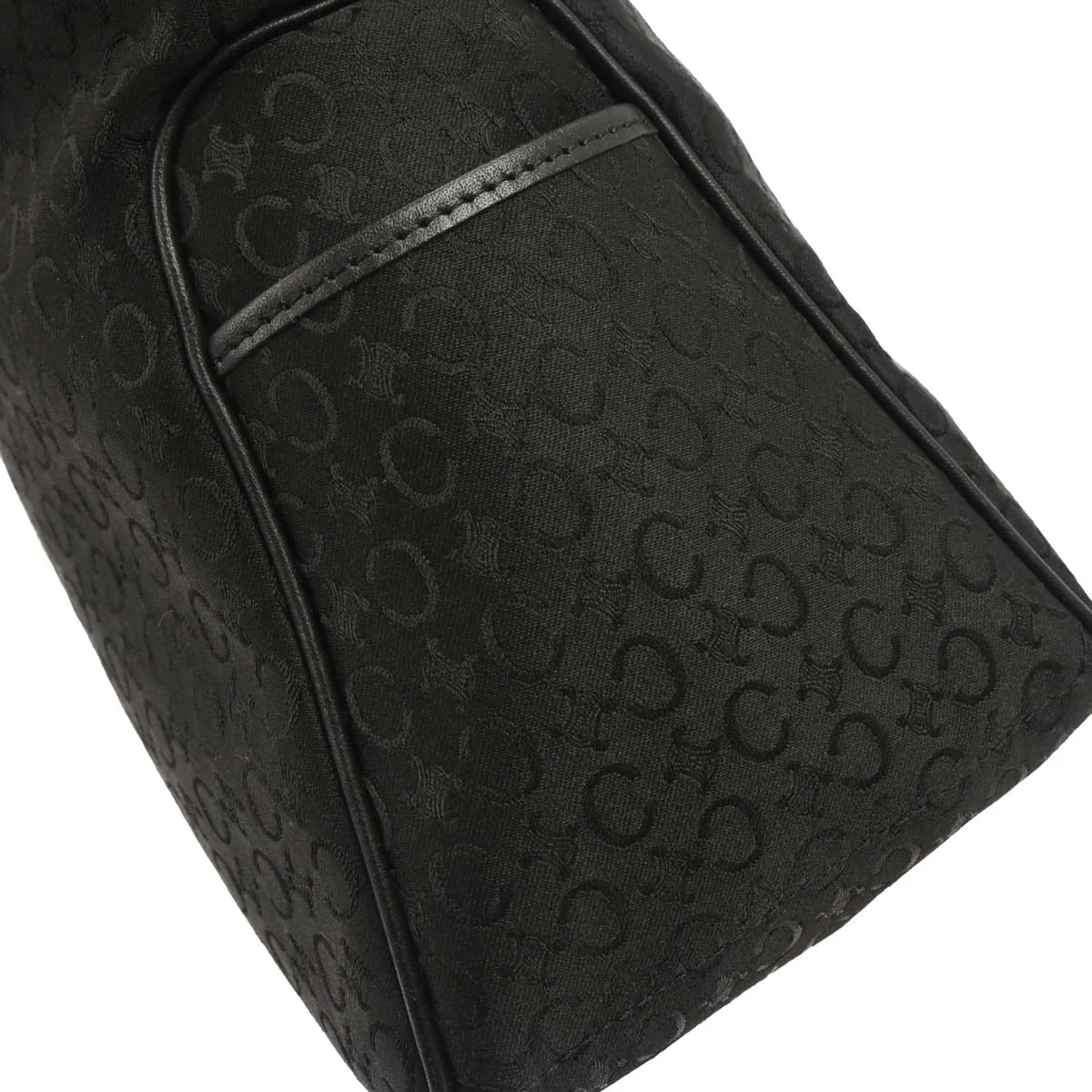Celine Black Satin C Macadam Handbag - Image 4