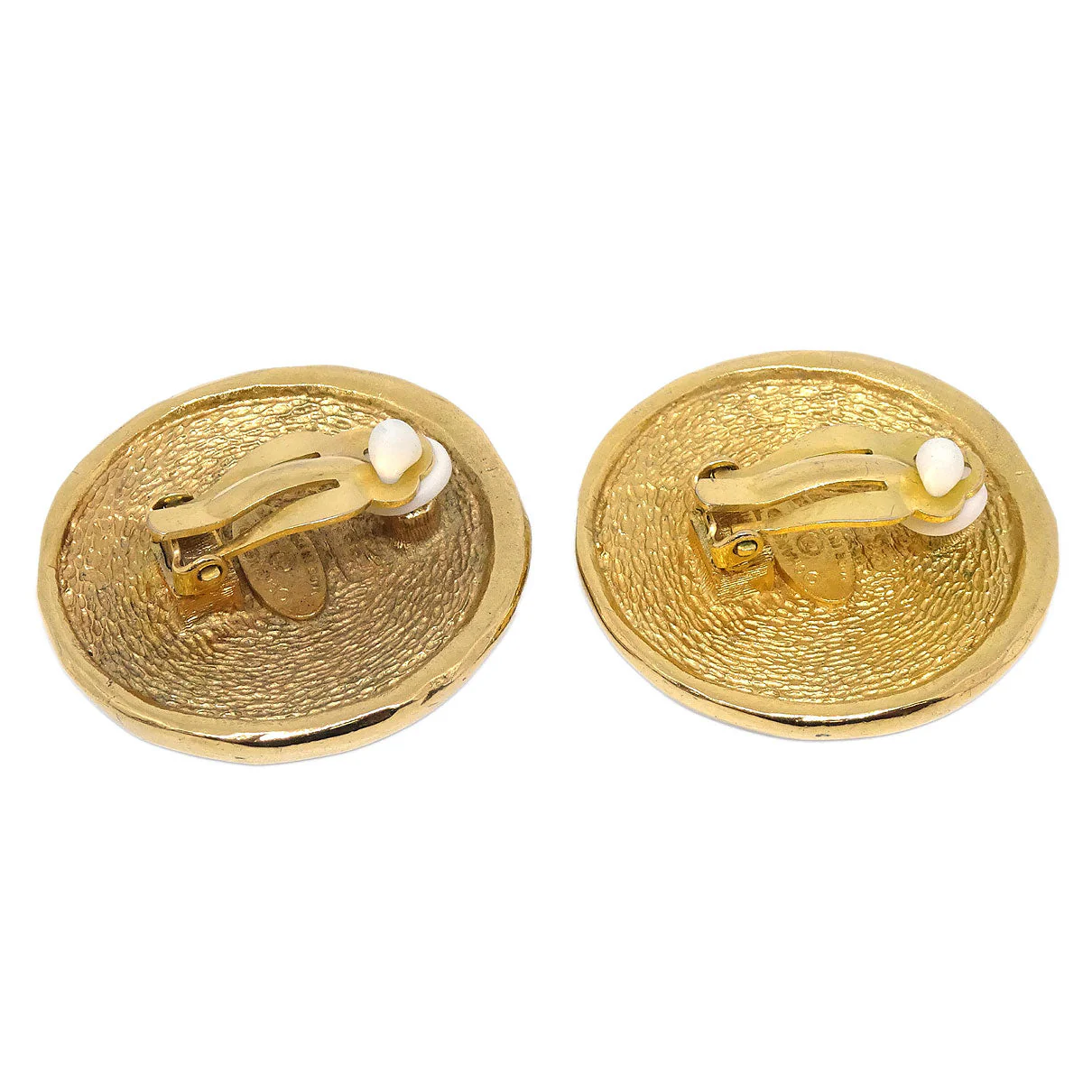 Chanel Button Clip-On Earrings Gold - Image 3