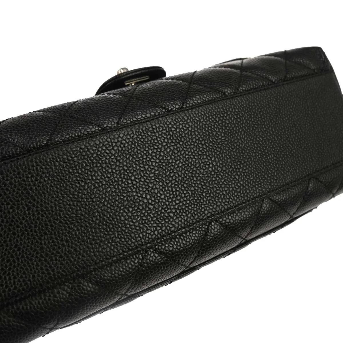 Chanel Black Caviar Skin Top Handle Handbag - Image 3