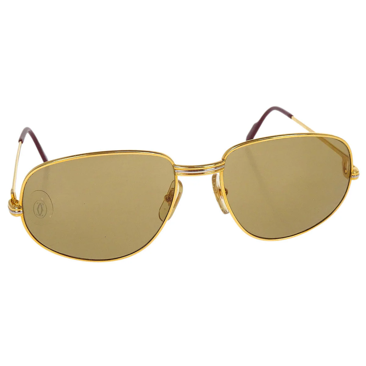 Cartier Must de Cartier Sunglasses Eyewear Brown Small Good