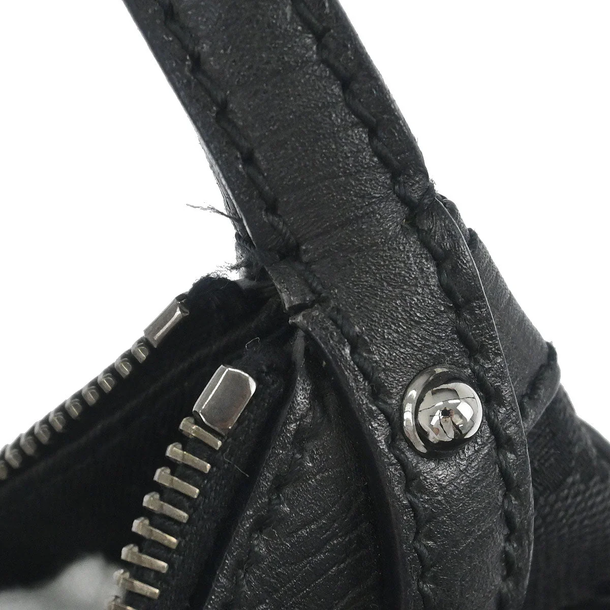 Gucci Black Canvas Horsebit Handbag - Image 8