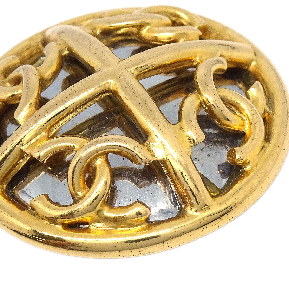 Chanel Medallion Brooch Pin Gold 93P/1272 - Image 2