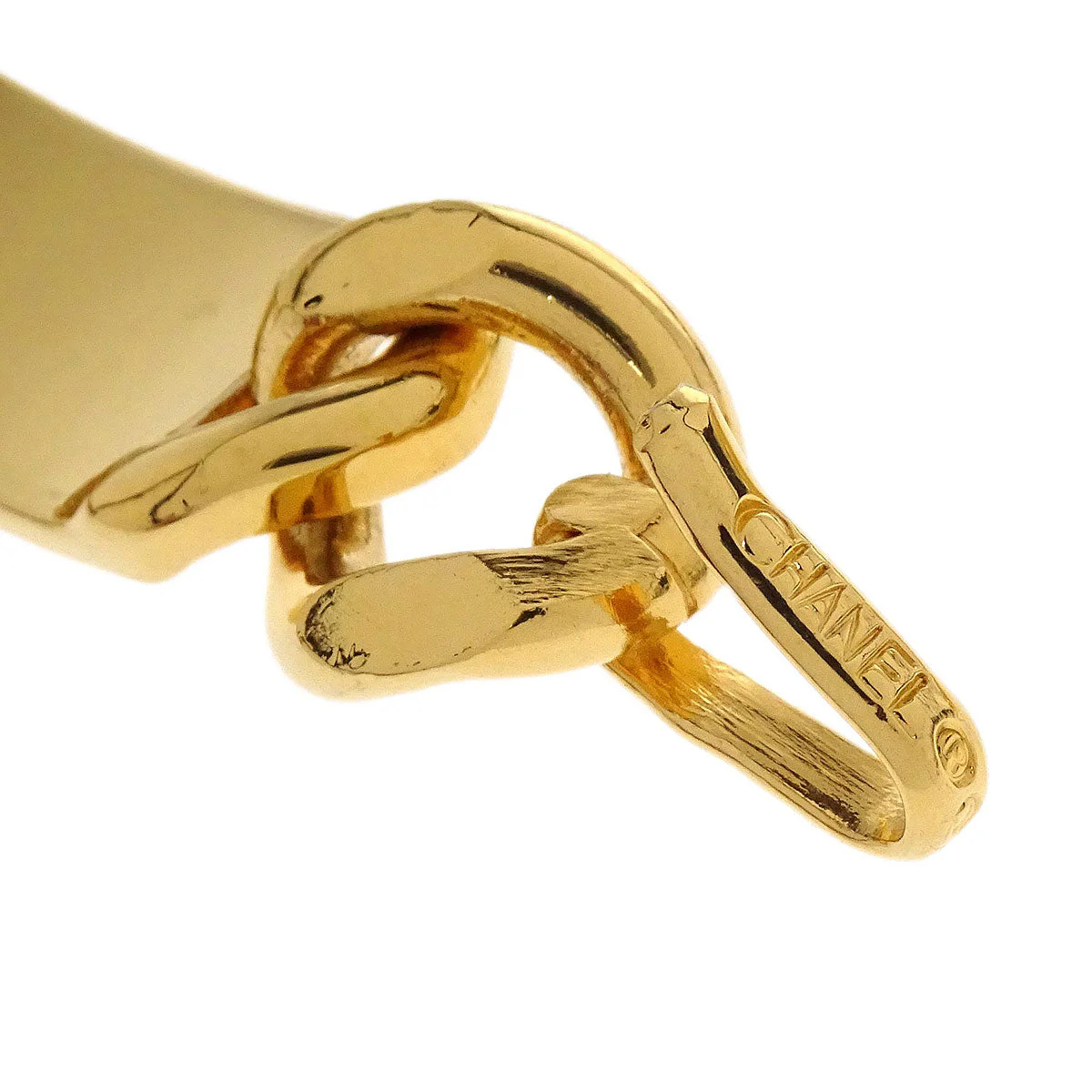Chanel Chain Belt Medallion Gold Black 95A Small Good - Image 3