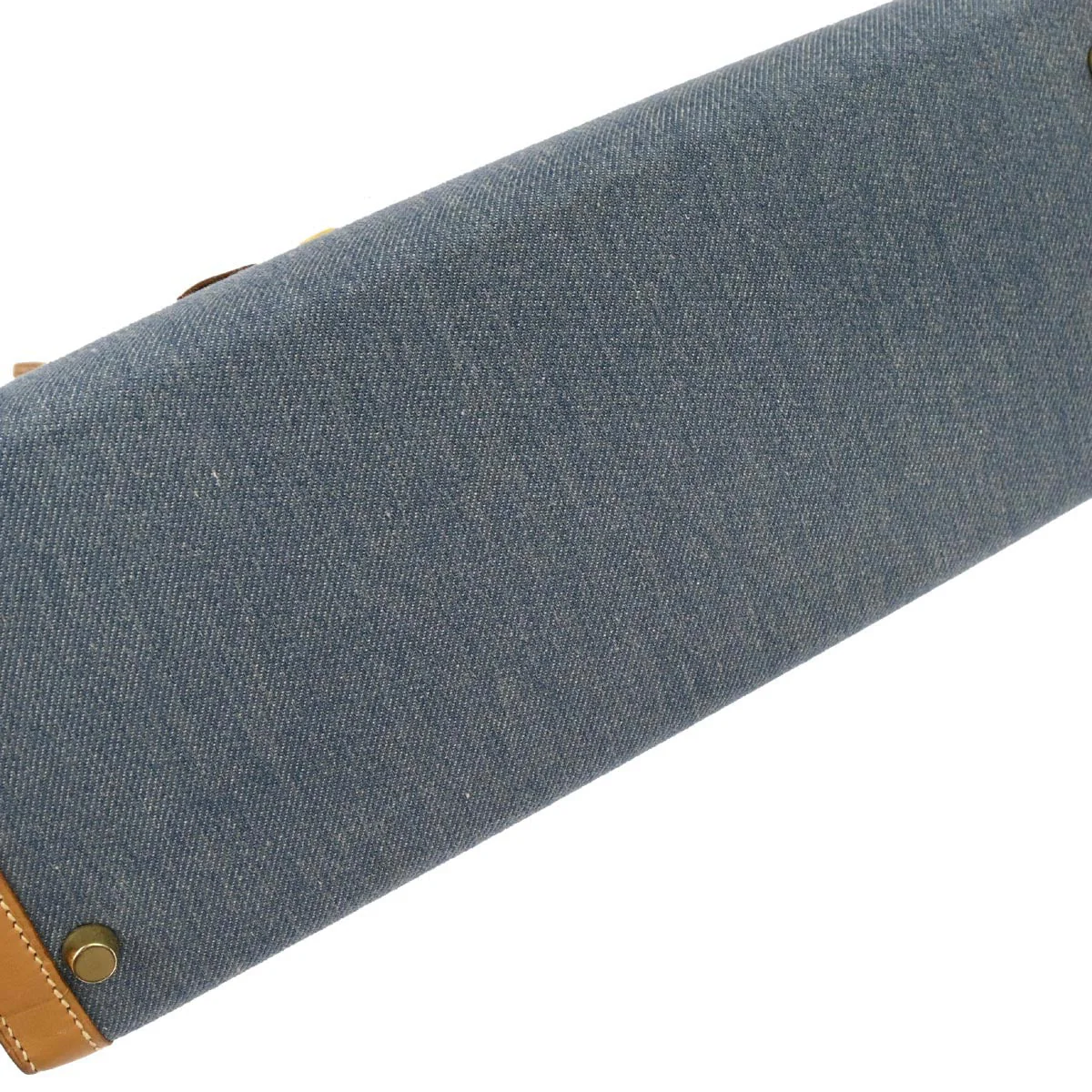 Hermes Blue Natural Toile Jean Vache Kelly 32 Sellier 2way Shoulder Handbag - Image 4
