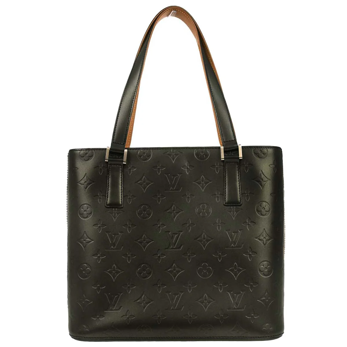 Louis Vuitton 2002 Black Monogram Mat Stockton Tote Handbag M55112
