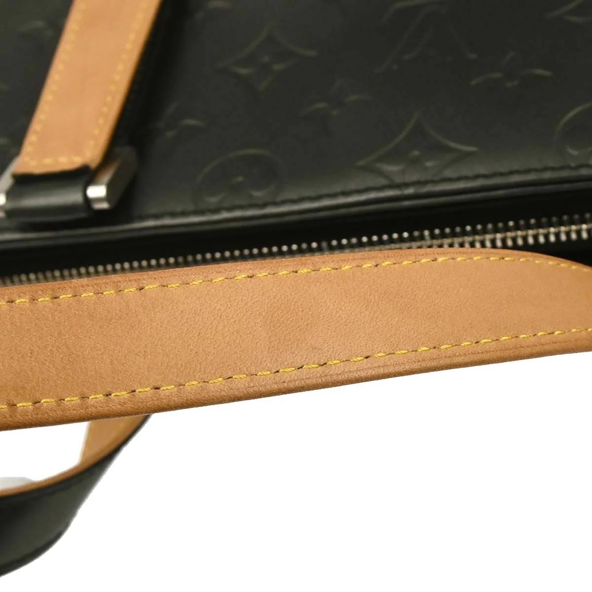 Louis Vuitton 2002 Black Monogram Mat Stockton Tote Handbag M55112 - Image 5