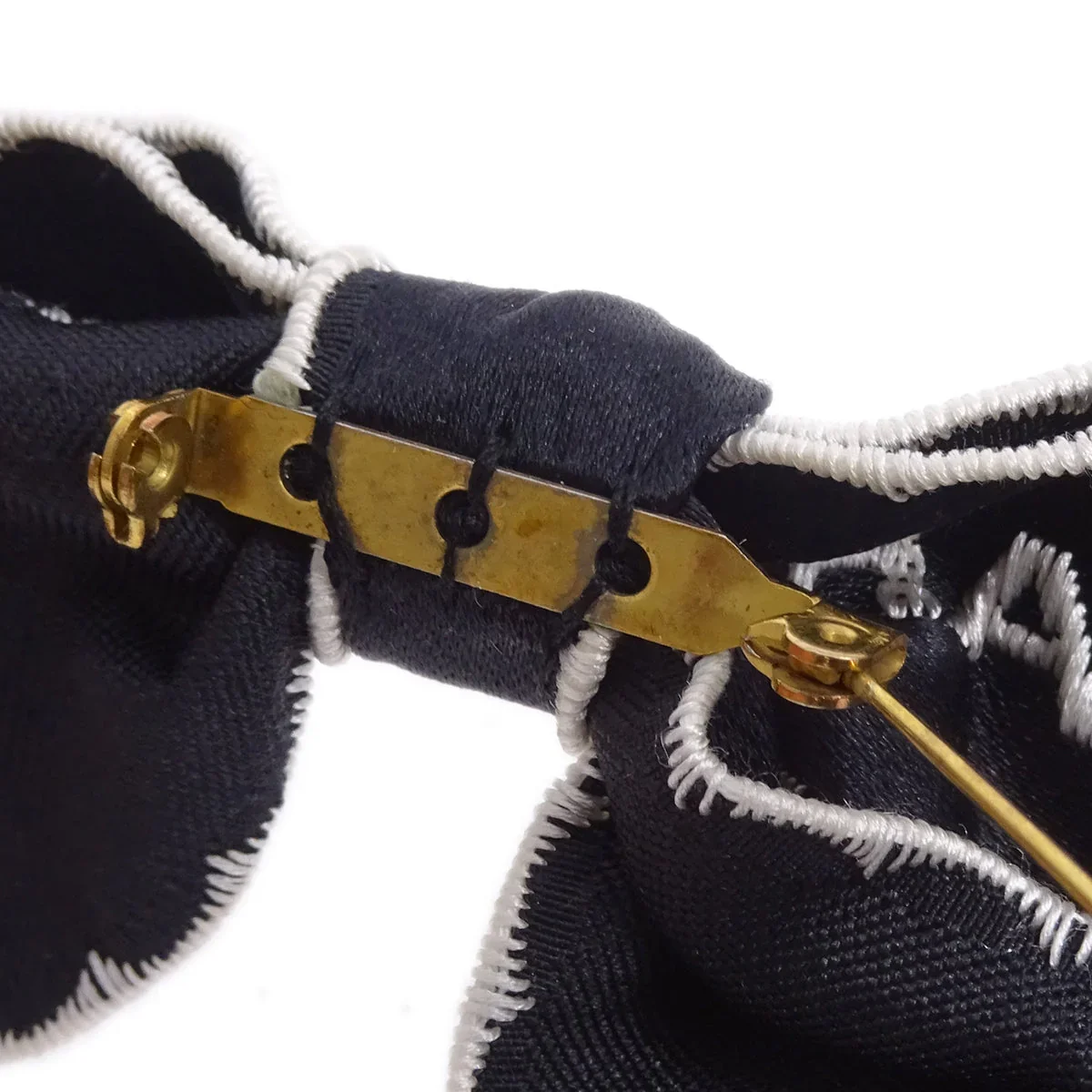 Chanel Bow Brooch Pin Black - Image 4