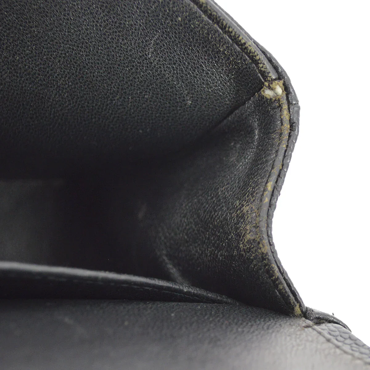 Chanel 2000-2001 Black Caviar Small Classic Double Flap Shoulder Bag - Image 9