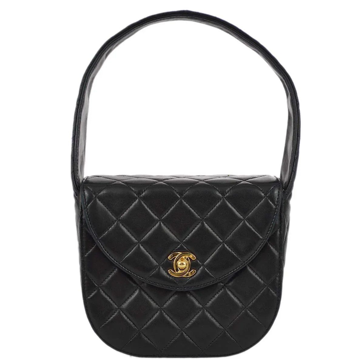 Chanel 1991-1997 Black Lambskin Handbag