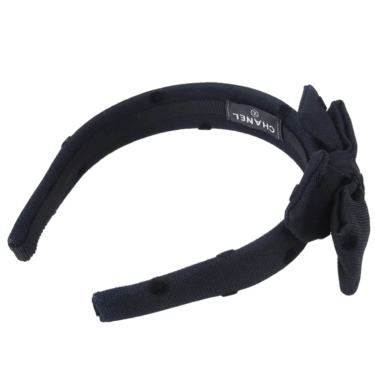 Chanel Bow Headband Black - Image 3
