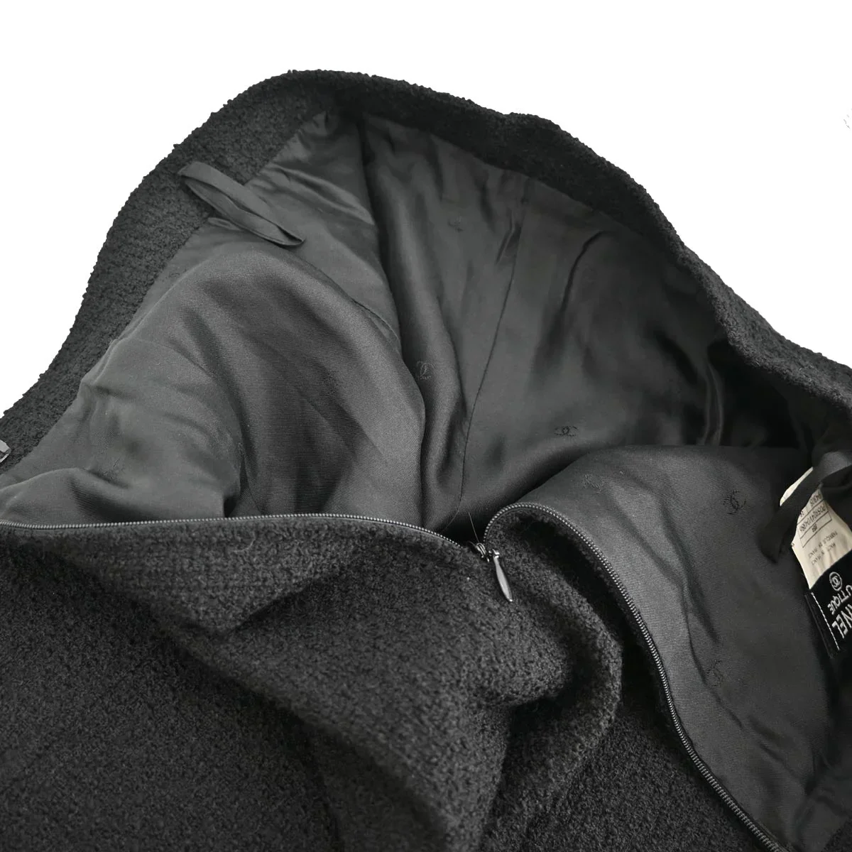 Chanel Setup Suit Jacket Skirt Black 95A #42 #38 - Image 9