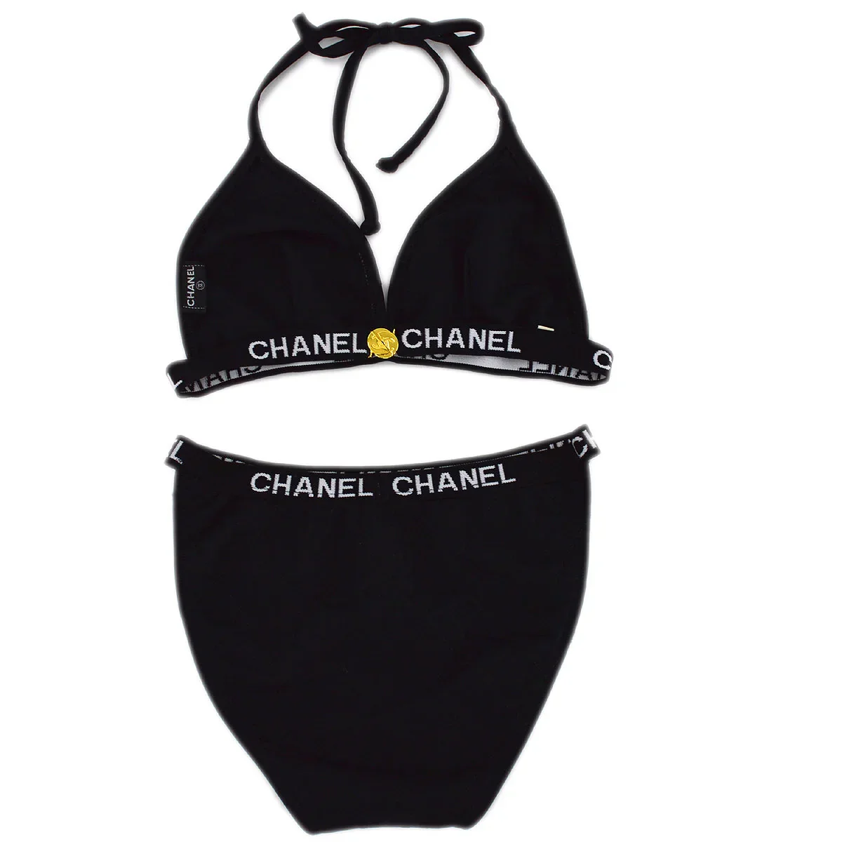 Chanel * Black Bikini Swimwear Swimsuit #36 - Image 2