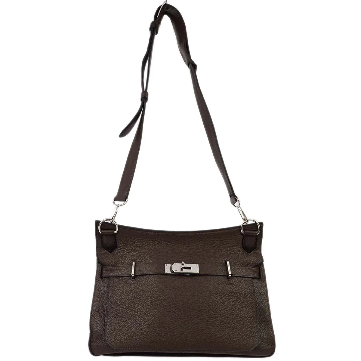 Hermes 2009 Chocolat Taurillon Clemence Jypsiere 34 Shoulder Bag