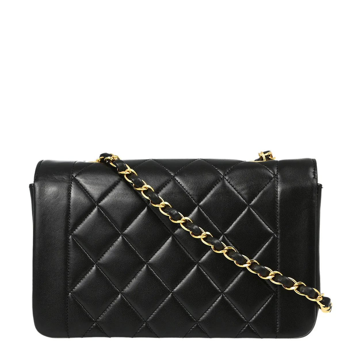 Chanel Black Lambskin Small Diana Shoulder Bag - Image 2