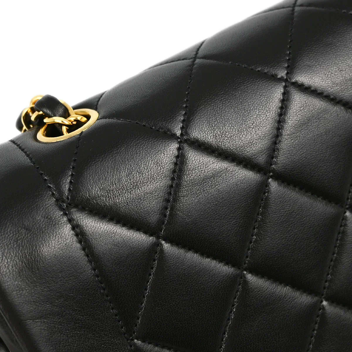 Chanel Black Lambskin Small Diana Shoulder Bag - Image 5