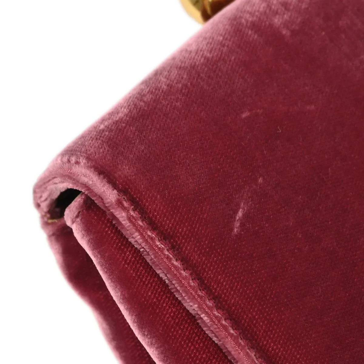 Chanel Pink Velvet Handbag - Image 6