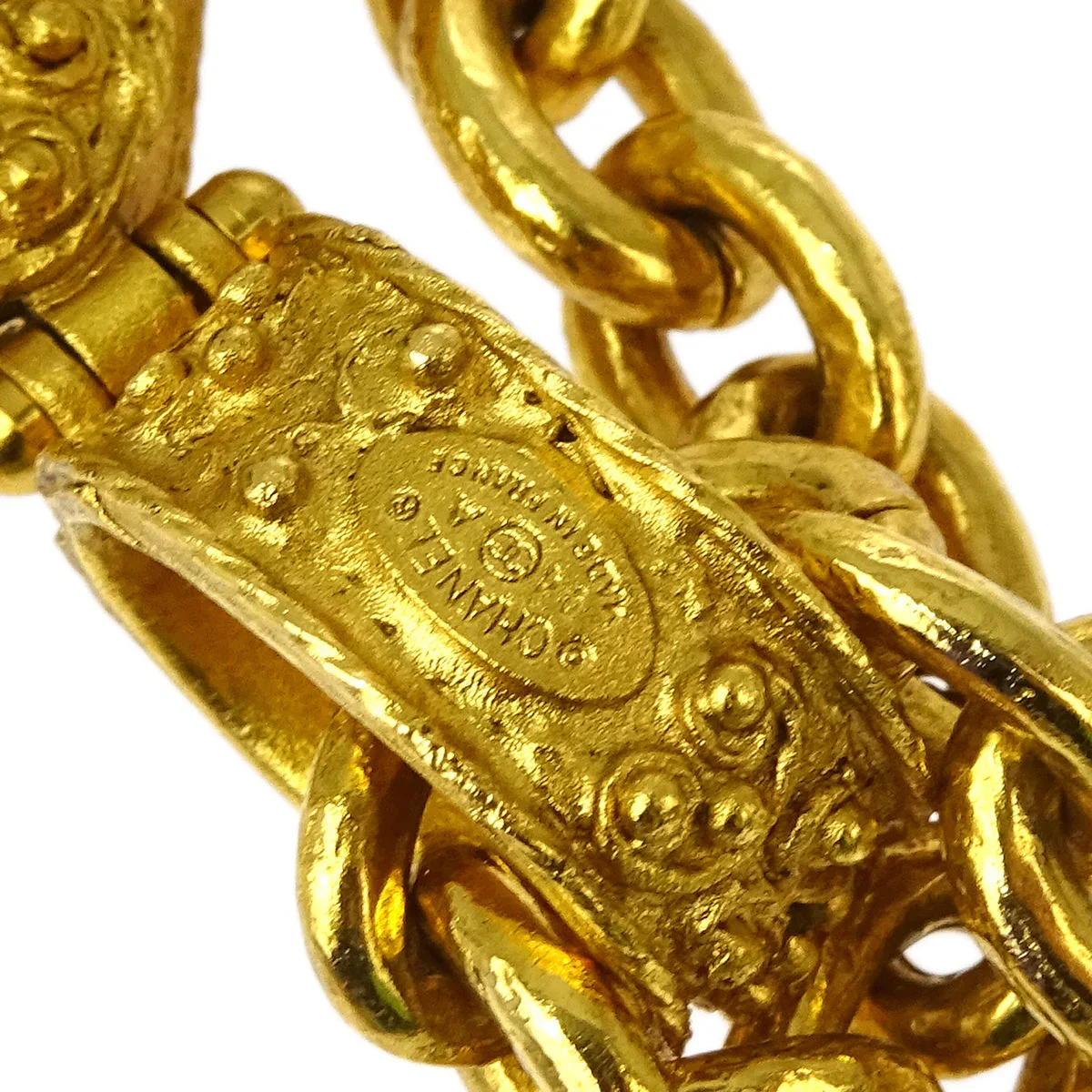 Chanel 1994 Bell Mirror Chain Pendant Necklace Gold 94A - Image 4