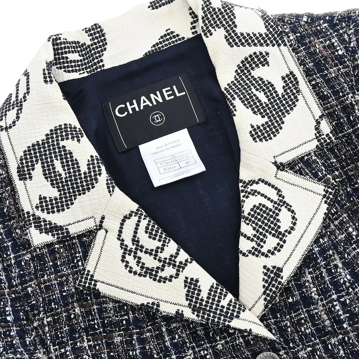 Chanel 2006 Single Breasted Jacket Navy #40 - Image 3