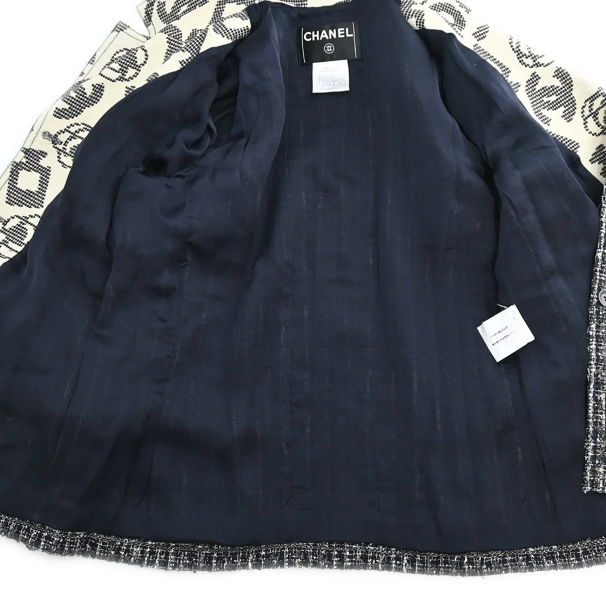 Chanel 2006 Single Breasted Jacket Navy #40 - Image 7