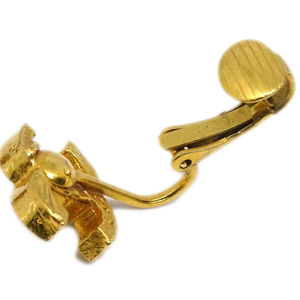 Chanel Mini CC Earrings Clip-On Gold 233 - Image 4